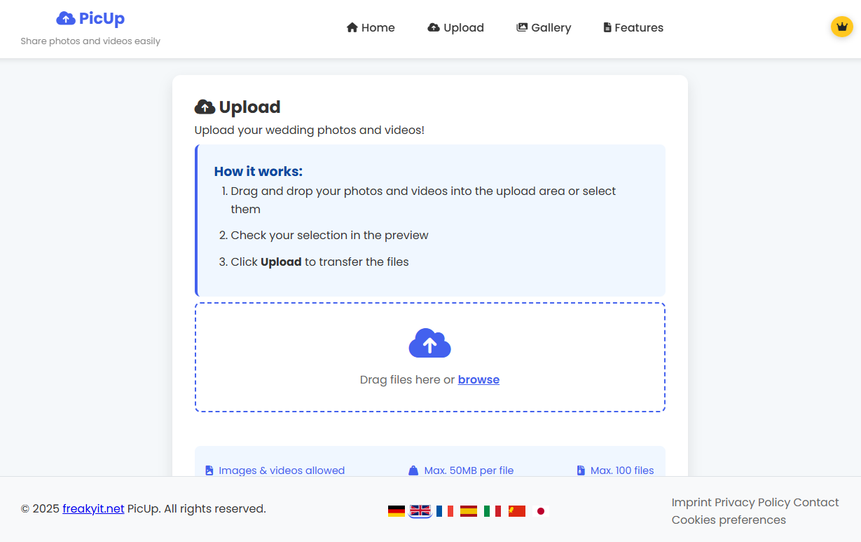 PicUp - Image Upload Platform